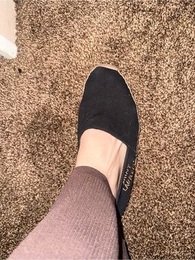 Saint Laurent Black Slip-On Canvas Ballet Flat